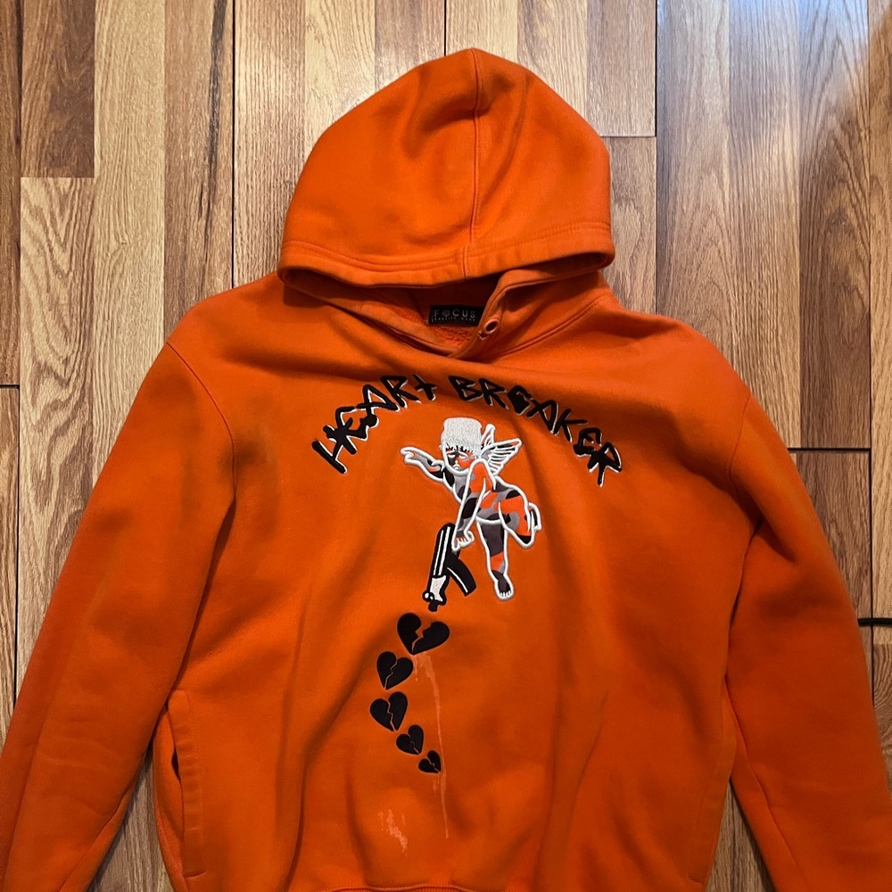 Orange Graphic Hoodie